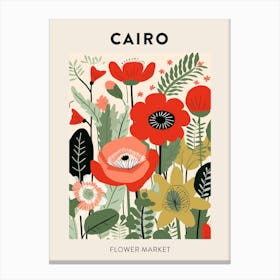 Flower Market Poster Cairo Egypt Canvas Print