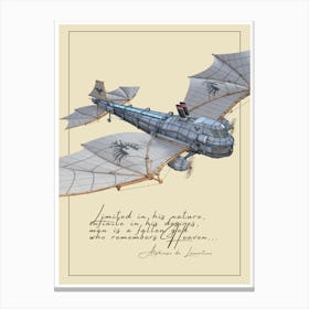 Steampunk Aviation Poster Canvas Print