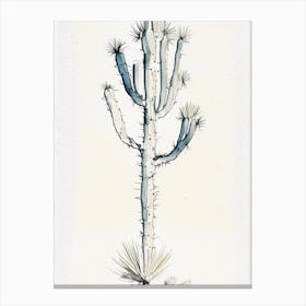 Silver Torch Joshua Tree Minimilist Watercolour  (5) Canvas Print