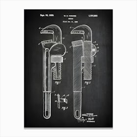 Tool Decor Pipe Wrench Poster Pipe Wrench Decor Pipe Wrench Art Patent Art Art Decor Patent Pipe Wrench Blueprint Cp6231 Canvas Print