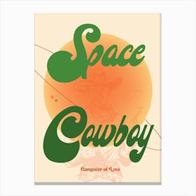 Space Cowboy Retro Western Aesthetic Canvas Print