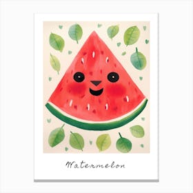 Friendly Kids Watermelon 1 Poster Canvas Print