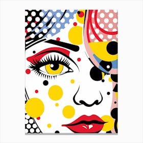 Face Polka Dots 3 Canvas Print