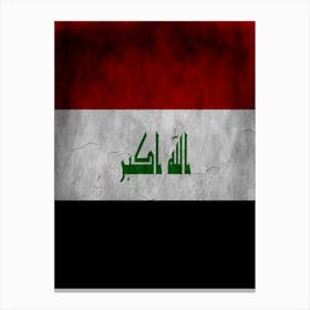 Iraq Flag Texture Canvas Print