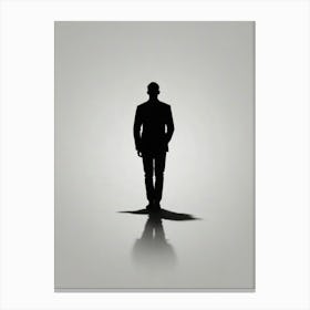 Silhouette Of A Man Walking Canvas Print