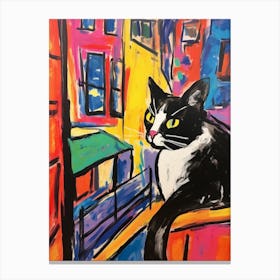 Painting Of A Cat In Alexandria Egypt 2 Canvas Print