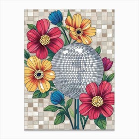 Disco Ball Mosaic 3 Canvas Print