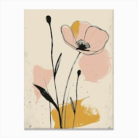 Hobart Flower Market Boho Minimalist Style Canvas Print