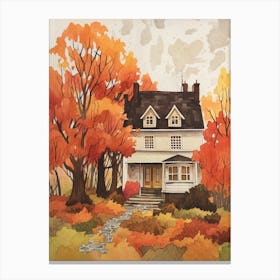 House In The Woods Watercolour 2 Canvas Print