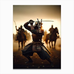 Samurai Fight Pose Canvas Print
