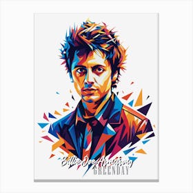 Greenday Billie Joe Armstrong 02 Portrait Music Icon Style WPAP Pop Art Canvas Print