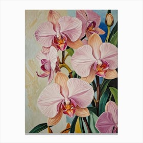 Pink Pastel Orchids no1 Canvas Print