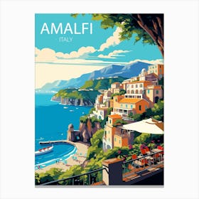 Amalfi Italy travel poster Canvas Print