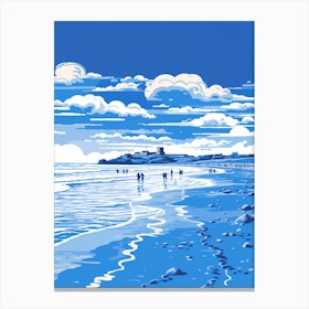 A Picture Of Bamburgh Beach Northumberland 1 Canvas Print