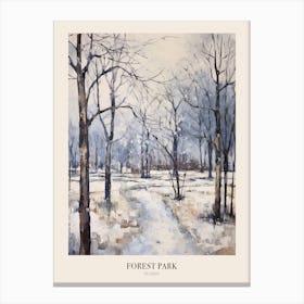 Winter City Park Poster Forest Park St Louis 2 Canvas Print