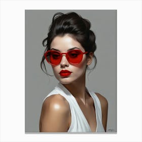 Red Sunglasses Canvas Print