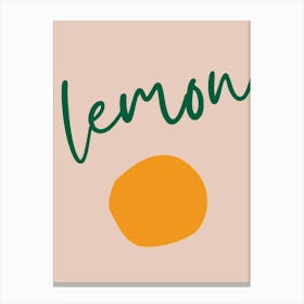 Lemon Modern Mediterranean Kitchen Canvas Print