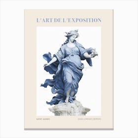 Saint Agnes, Gian Lorenzo Bernini Vintage Poster Canvas Print