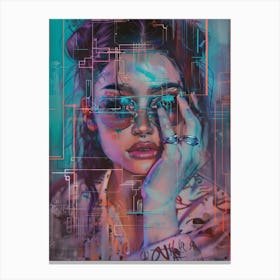 'The Girl With Glasses' 1 Canvas Print