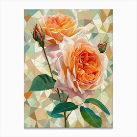 English Roses Painting Rose Geometric 6 Canvas Print