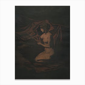 Naked lady vintage art, Canvas Print