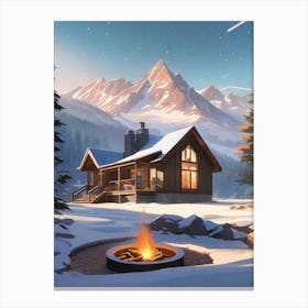 Log Cabin Canvas Print