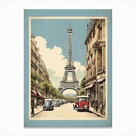 Vintage Travel Of Paris Canvas Print