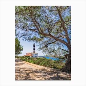 Lighthouse Porto Colom Mallorca Canvas Print