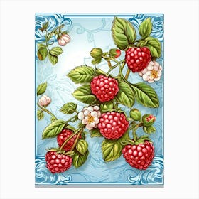 Raspberries Illustration 4 Canvas Print