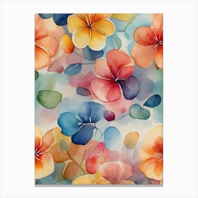 Watercolor Flowers 51 Canvas Print