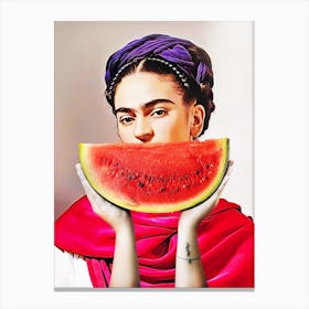 Watermelon Frida Canvas Print