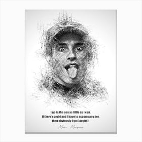 Marc Marquez Rider Sketch 3 Canvas Print