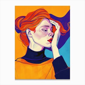 Girl With Red Hair 9 Canvas Print