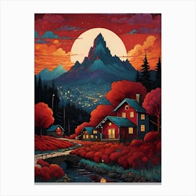 House In The Mountains Canvas Print