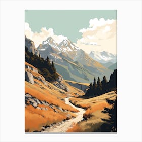 Greenstone And Caples Tracks New Zealand 2 Hiking Trail Landscape Canvas Print