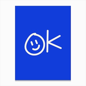 Ok Smiley Poster 2 Canvas Print