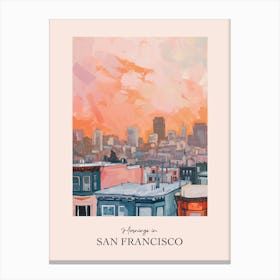 Mornings In San Francisco Rooftops Morning Skyline 1 Canvas Print