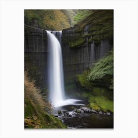 Henrhyd Falls, United Kingdom Realistic Photograph (2) Canvas Print