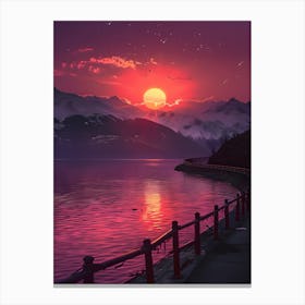 Landscape Sunset Canvas Print