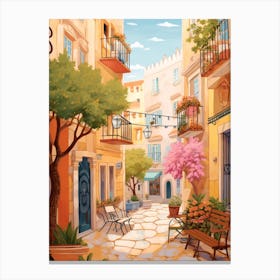 Malaga Spain 10 Illustration Canvas Print