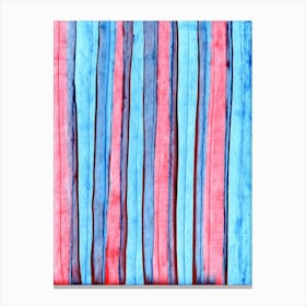 Blue Stripes. Modern painting. Canvas Print