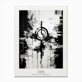 Time Abstract Black And White 4 Poster Canvas Print