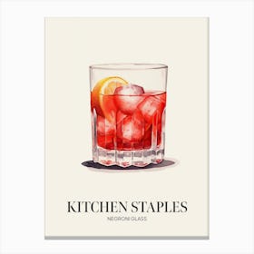 Kitchen Staples Negroni Glass 2 Canvas Print