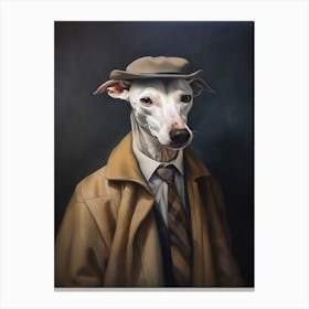 Gangster Dog Whippet 2 Canvas Print