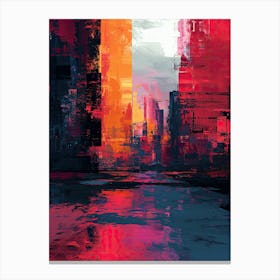 Abstract City Canvas Print | Pixel Art Series Canvas Print