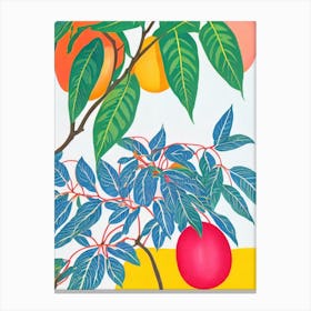 Grapefruit Tree Eclectic Boho Plant Canvas Print