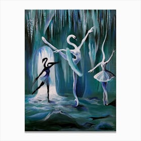 Swans In The Cave Canvas Print