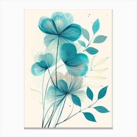 Blue Flowers 87 Canvas Print