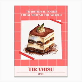 Tiramisu Italy 1 Foods Of The World Canvas Print