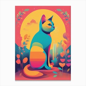 Colorful Cat 5 Canvas Print